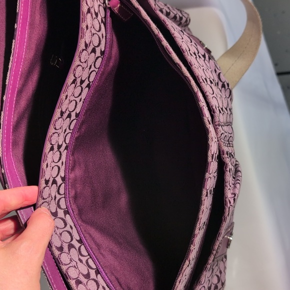 Coach Purple Patterned Women's Bag - Picture 10 of 11
